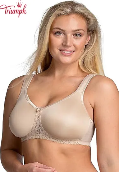 Triumph - (3 ks) Hladká krajková tričková podprsenka, bez kostic