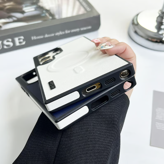 Kovové pouzdro na objektiv s ochranou proti pádu, pouzdro s magnetickým držákem pro Samsung S22 až S24 Ultra