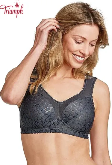 Triumph 3 kusy 💝 Bavlněná bavlněná krajková podprsenka bez drátěnky vpředu na knoflíky✨✨