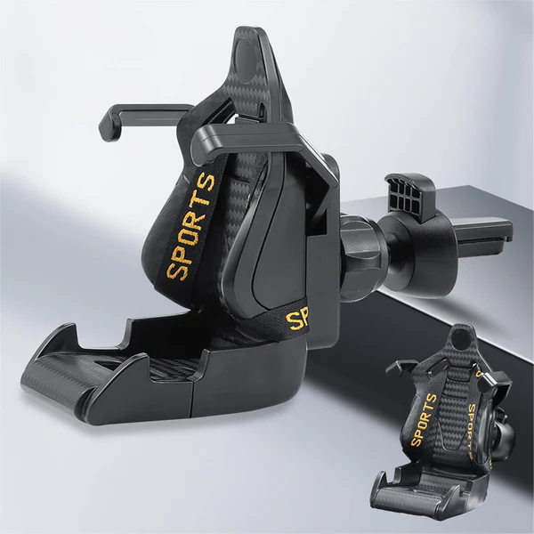 Držák na telefon do auta ve tvaru závodní sedačky