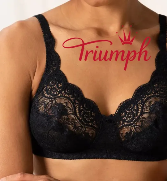 Triumph【3 kusy】Měkká krajková podprsenka