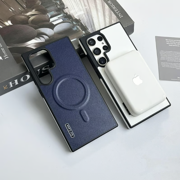 Kovové pouzdro na objektiv s ochranou proti pádu, pouzdro s magnetickým držákem pro Samsung S22 až S24 Ultra