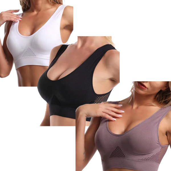 (3 kusy=844 Kč) Prodyšné cool Push Up podprsenky