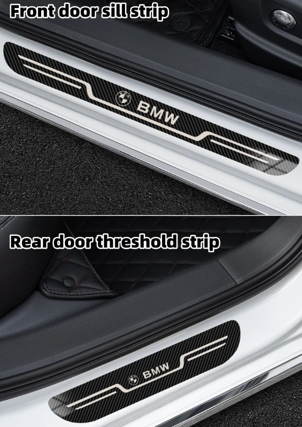 Univerzální uvítací proužek z nerezové oceli ve stylu auta (sada 4 ks)