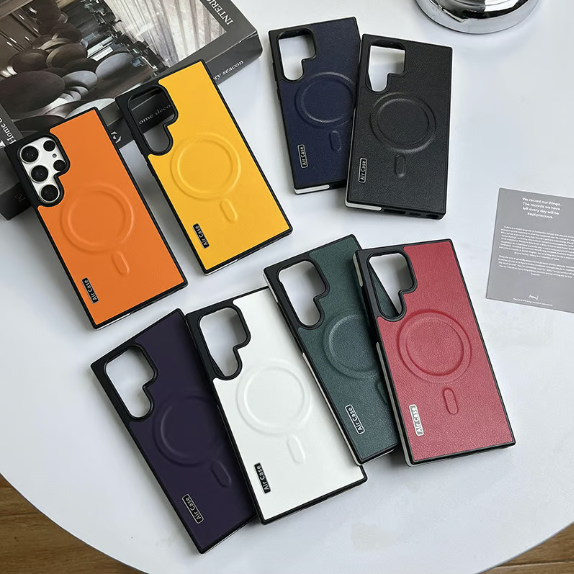 Kovové pouzdro na objektiv s ochranou proti pádu, pouzdro s magnetickým držákem pro Samsung S22 až S24 Ultra