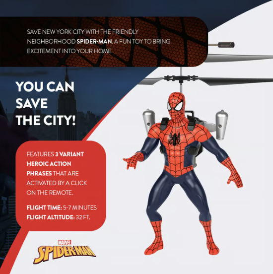 🔥VELKÝ VÝPRODEJ 49% SLEVA✨Létající figurka Spidermana na infračervené dálkové ovládání