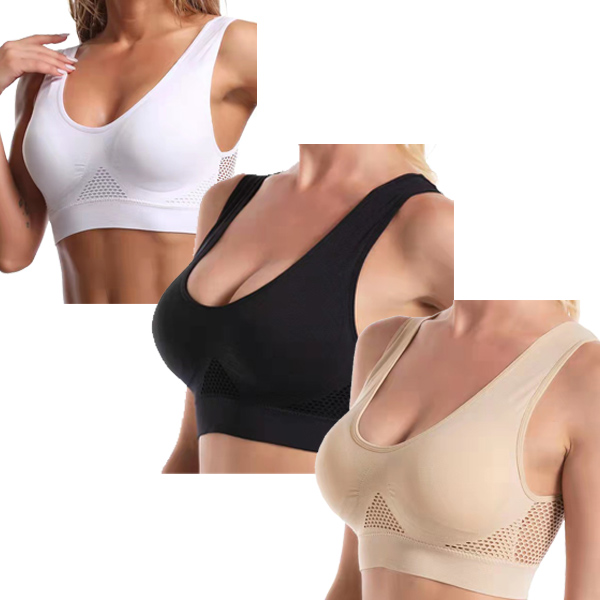 (3 kusy=844 Kč) Prodyšné cool Push Up podprsenky