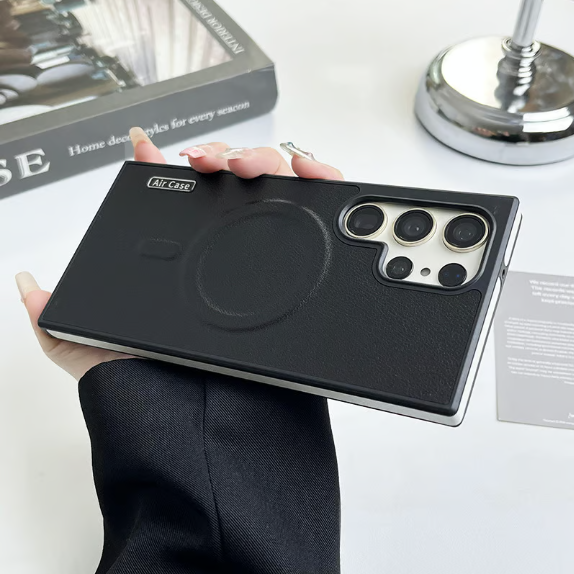 Kovové pouzdro na objektiv s ochranou proti pádu, pouzdro s magnetickým držákem pro Samsung S22 až S24 Ultra