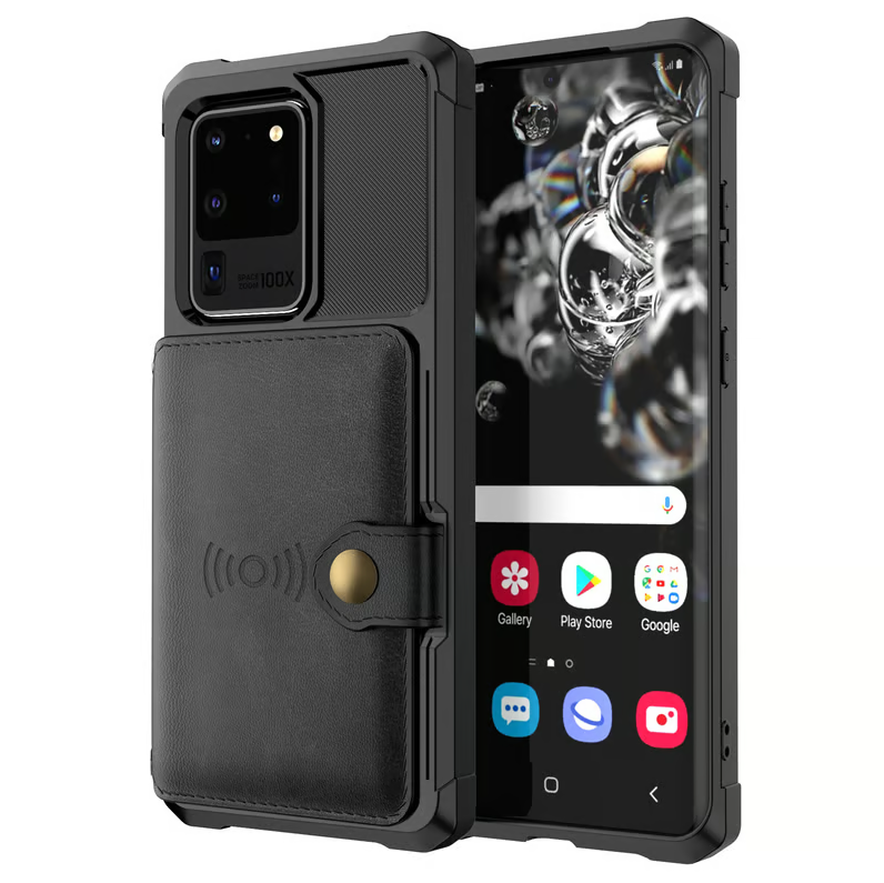 Silikonové kožené pouzdro Samsung s držákem na karty