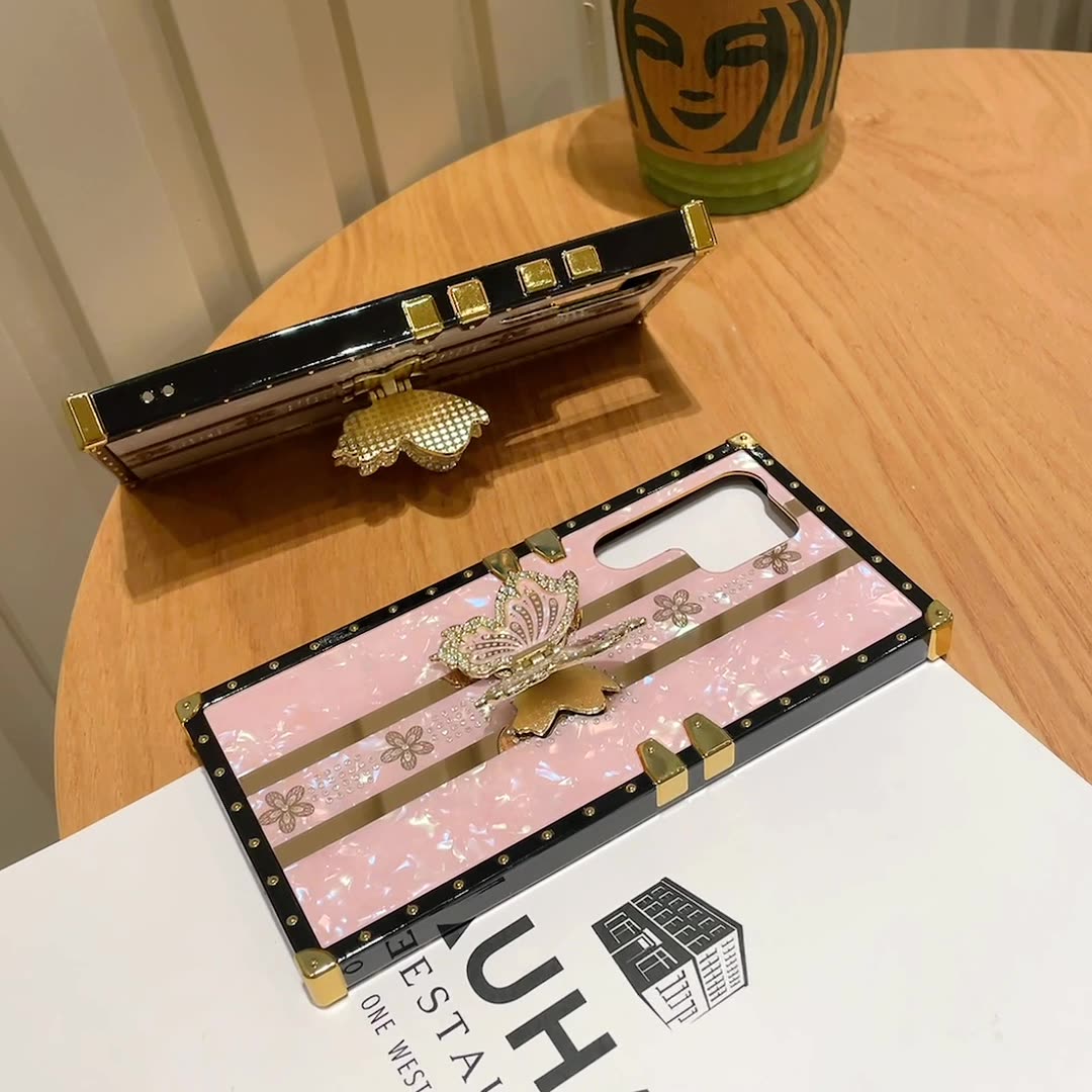 🔥Samsung S24 Ultra készülékhez pillangós állvány kagylóminta