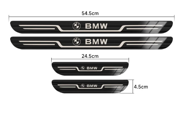 Univerzální uvítací proužek z nerezové oceli ve stylu auta (sada 4 ks)