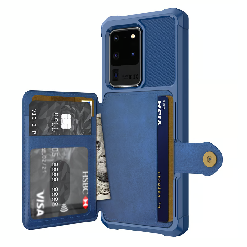 Silikonové kožené pouzdro Samsung s držákem na karty