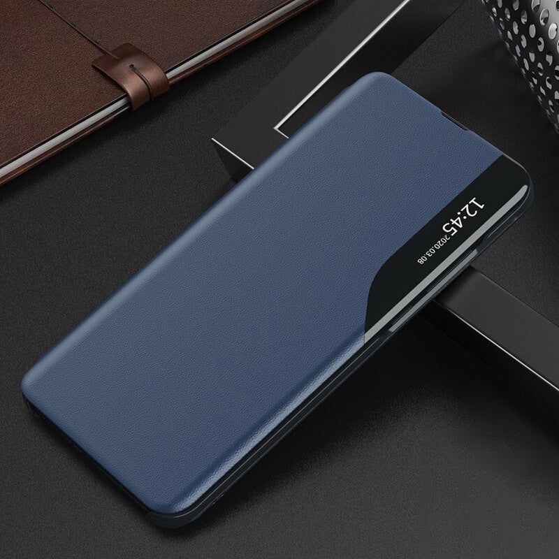 Samsung Galaxy Smart View Flip Case Luxusní nárazuvzdorné pouzdro s magnetickým koženým stojánkem a okénkem