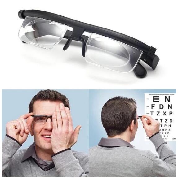 Brýle s nastavitelným zaostřením -3 až +6 dioptrií Brýle na krátkozrakost Brýle na čtení