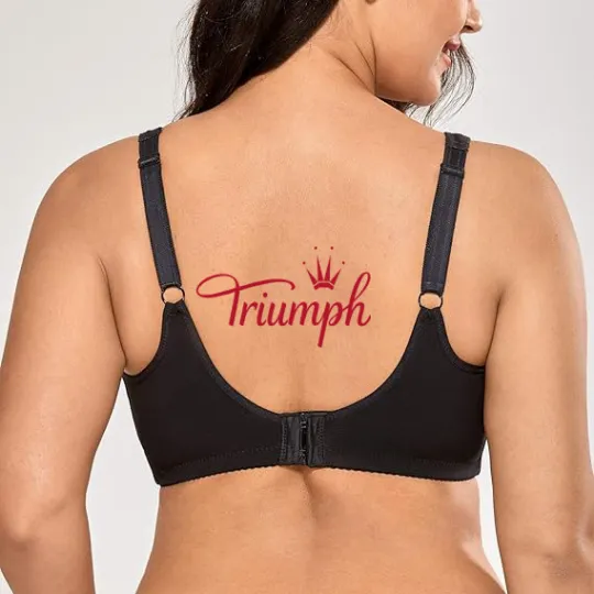 Triumph - Sada 3🔥Velká pohodlná bavlněná podprsenka bez drátěného košíčku bez podšívky