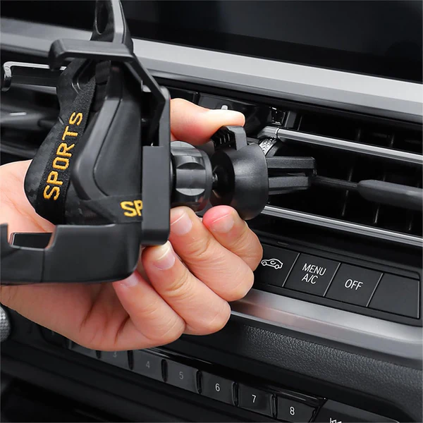 Držák na telefon do auta ve tvaru závodní sedačky