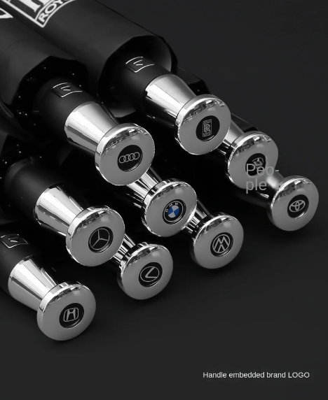 VIP Business skládací gumový deštník s deseti kostmi, černý