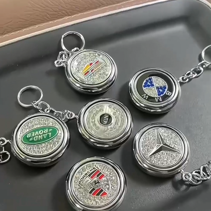 🔥Hot Sale New Style🔥Exclusive Logo🔥Fashion Luxury Rotating Car Keychain❤️