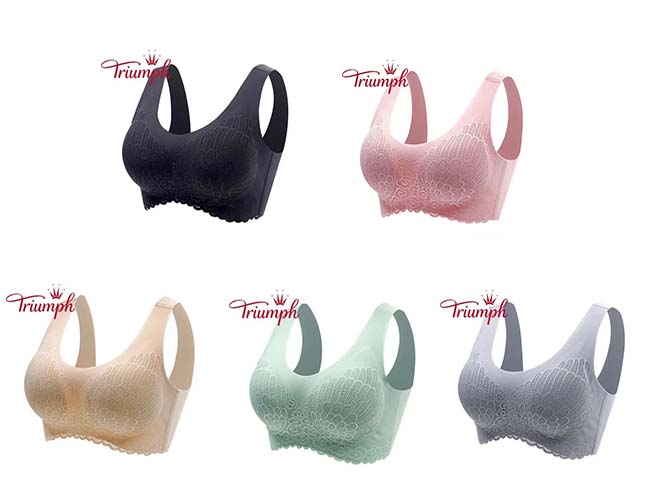 Triumph - 3 kusy 💥 Sportovní podprsenka Latex Style [M-4XL]