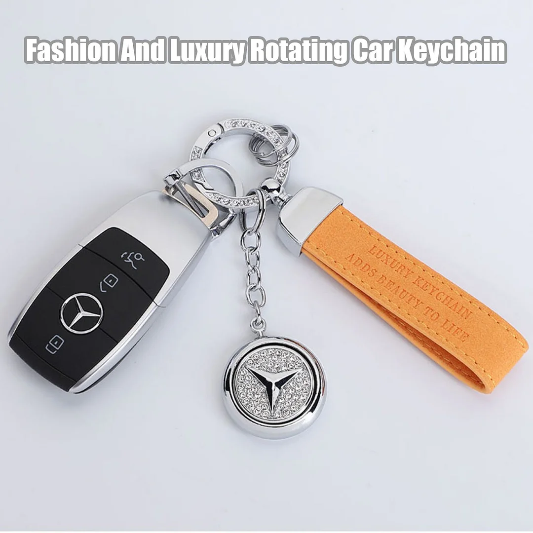 🔥Hot Sale New Style🔥Exclusive Logo🔥Fashion Luxury Rotating Car Keychain❤️