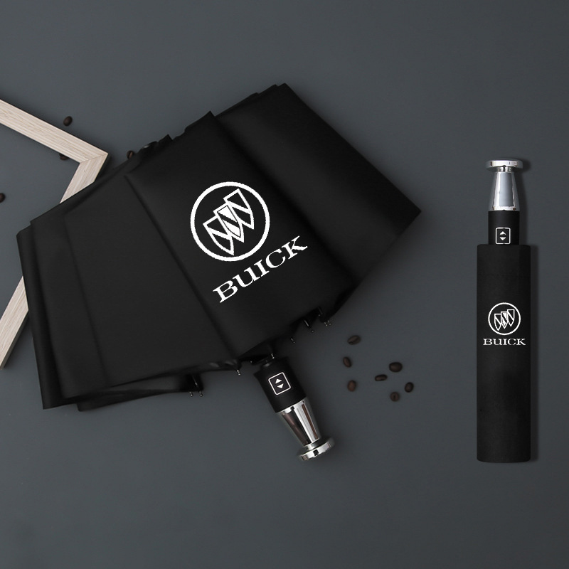 VIP Business skládací gumový deštník s deseti kostmi, černý