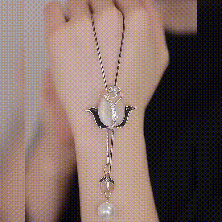 💝【Kupte 1 a dostanete 1 zdarma】✨Dlouhý tulipánový náhrdelník Cat Eye