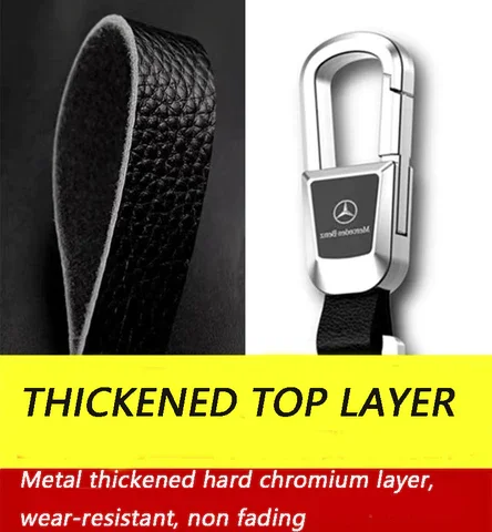 🔥Žhavý výprodej🔥Exkluzivní logo🔥Neztracená kožená klíčenka do auta