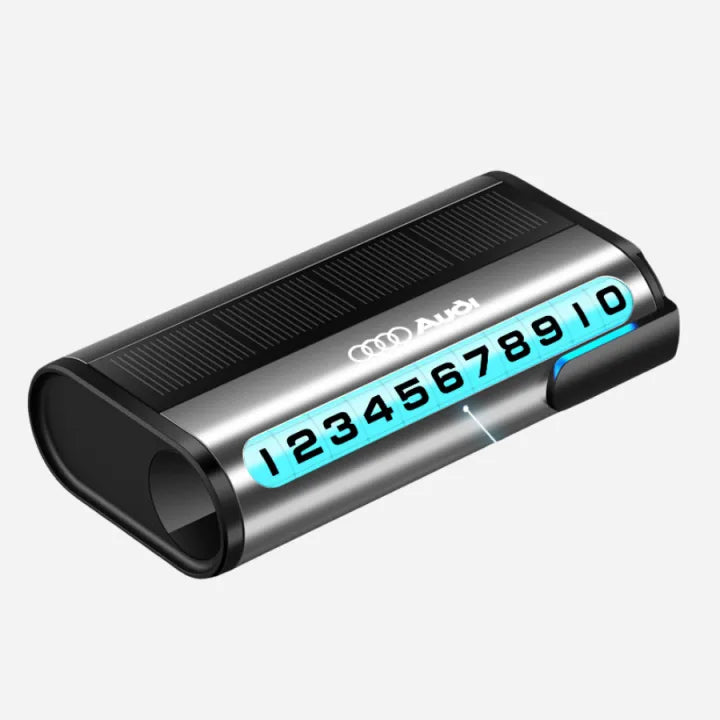 Solární osvětlená cedule s telefonním číslem