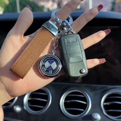 🔥Hot Sale New Style🔥Exclusive Logo🔥Fashion Luxury Rotating Car Keychain❤️