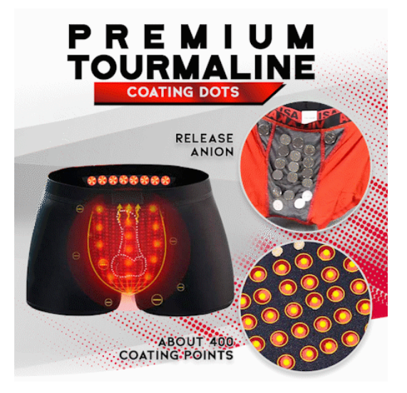 【3 kusy 799Kč】 Pánské masážní prádlo s technologií negativních iontů, černé