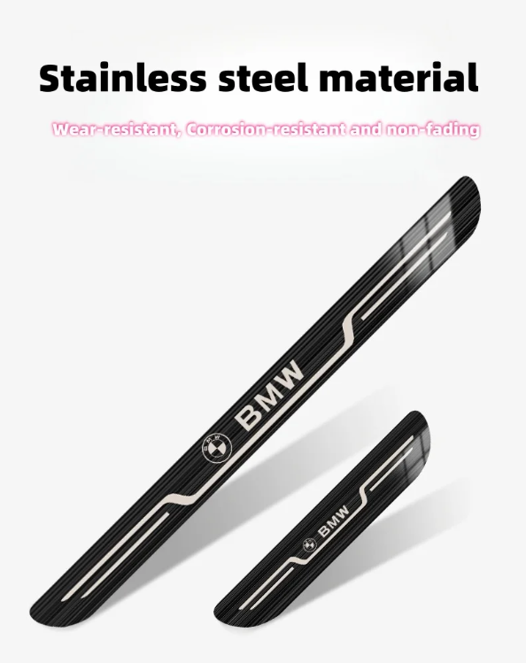 Univerzální uvítací proužek z nerezové oceli ve stylu auta (sada 4 ks)