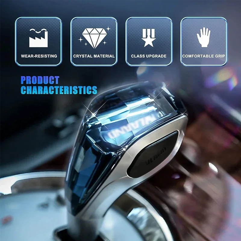 Hlavice řadicí páky s krystalovým LED osvětlením se hodí pro většinu vozů