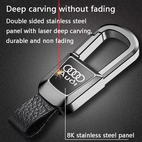 🔥Žhavý výprodej🔥Exkluzivní logo🔥Neztracená kožená klíčenka do auta