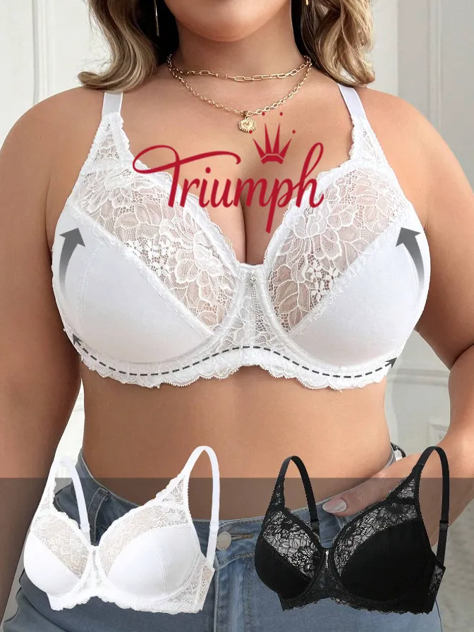 Triumph - (3 ks) Sexy krajková podprsenka nadměrné velikosti