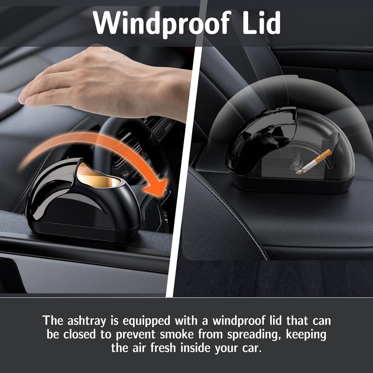 Popelník do auta s krytem - Nejnovější autopopelník na dveře, přenosný popelník do auta