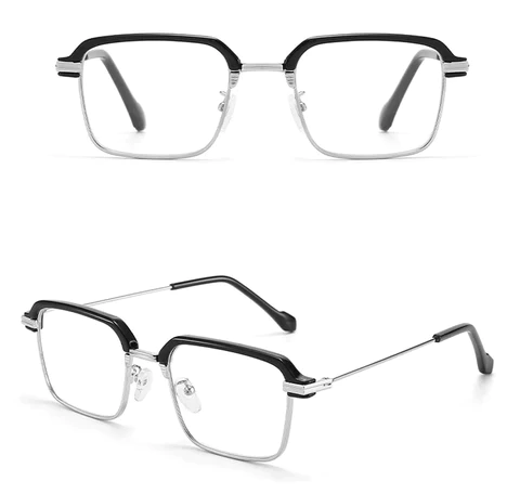 【Kupte 1 kus, získejte 1 kus zdarma】Kovové brýle na čtení s polovičním rámem