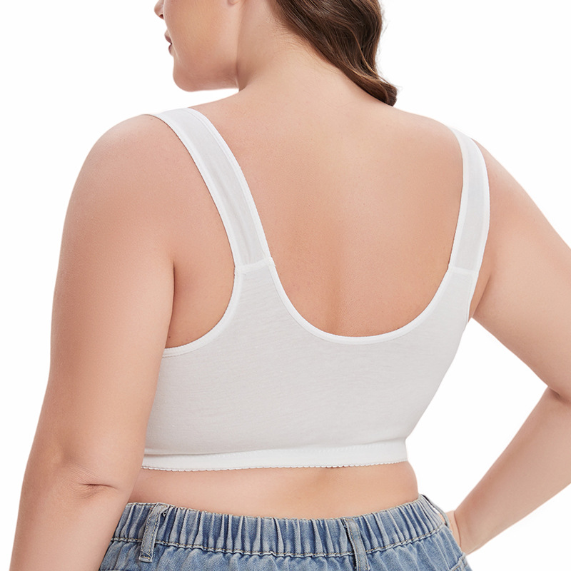 (3 kusy) Mäkká a pohodlná podprsenka s gombíkmi vpredu【80A-120G】