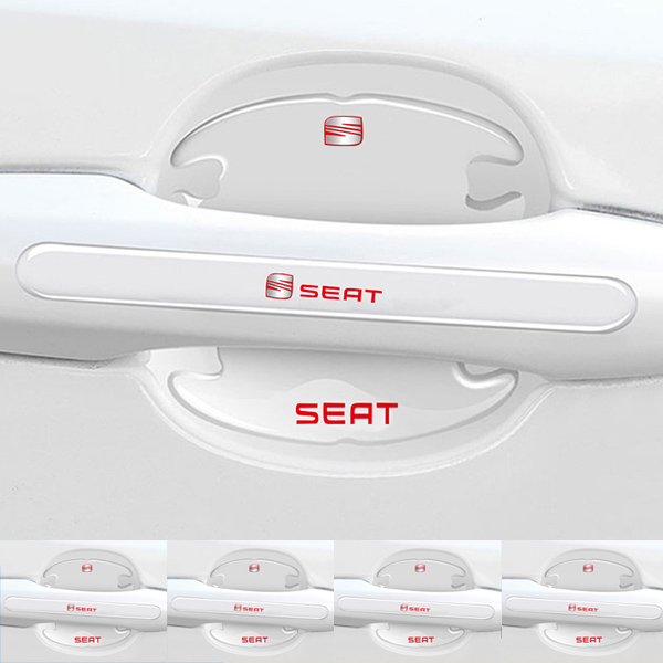 Chránič kľučky dverí z uhlíkových vlákien + protikolízny pásik (8 kusov / sada)