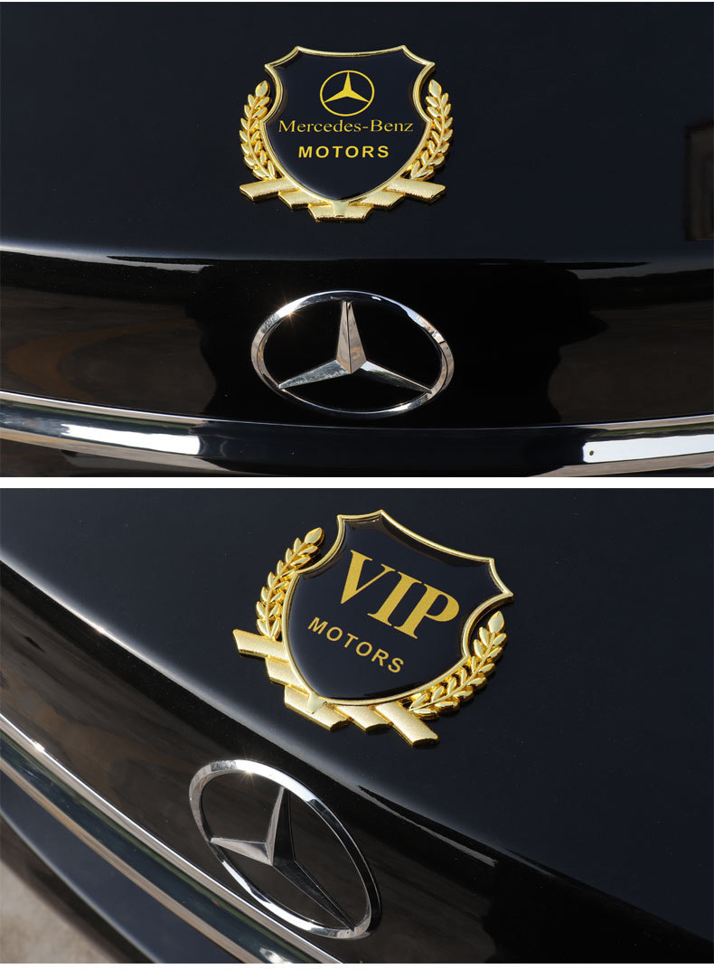 (2 kusy) 3D kovová nálepka na auto