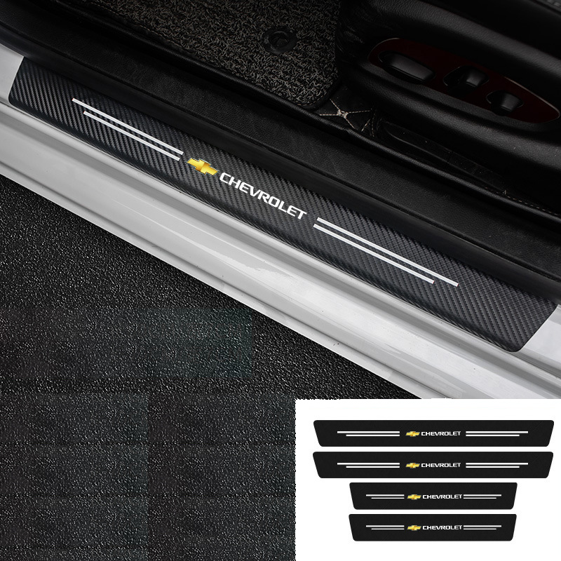  (4 kusy/súprava) 🔥 Uhlíkové vlákno prahová ochrana automobilov