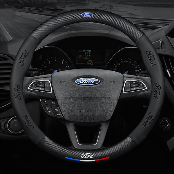 Poťah na volant z uhlíkových vlákien z semišu