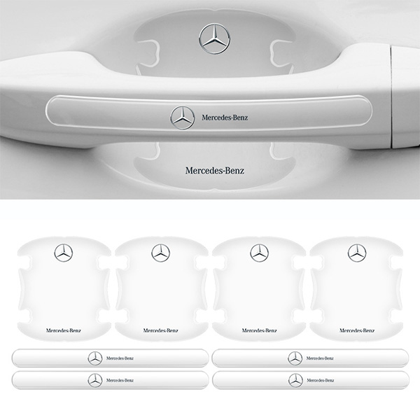 Chrániče kľučiek dverí auta z uhlíkových vlákien (8 kusov/sada)