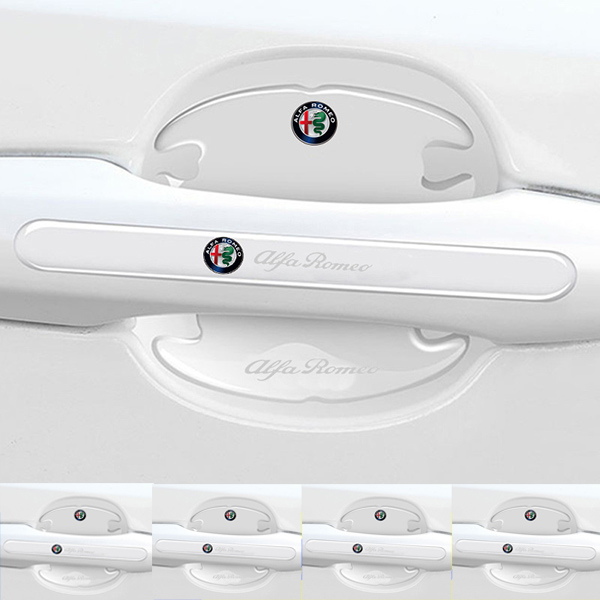 Chránič kľučky dverí z uhlíkových vlákien + protikolízny pásik (8 kusov / sada)