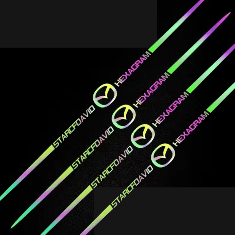 (4 kusy) Štýlové laserové personalizované nálepky na auto