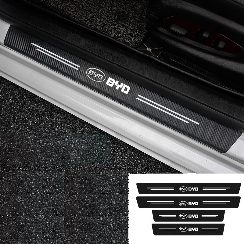  (4 kusy/súprava) 🔥 Uhlíkové vlákno prahová ochrana automobilov