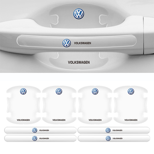 Chrániče kľučiek dverí auta z uhlíkových vlákien (8 kusov/sada)