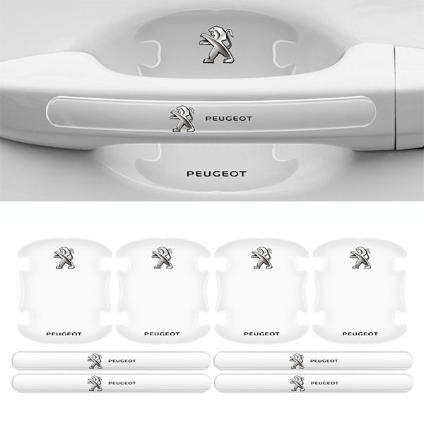 Chrániče kľučiek dverí auta z uhlíkových vlákien (8 kusov/sada)