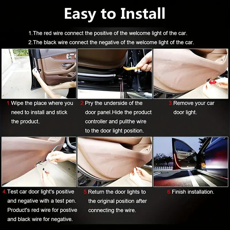 Svetelný pásik na dverách auta