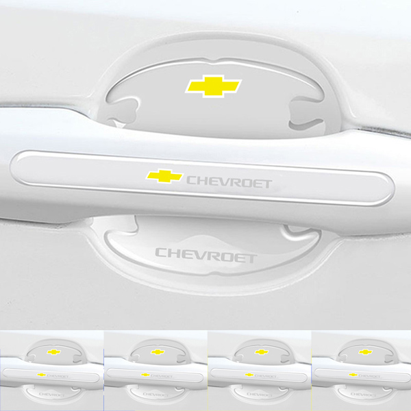 Chránič kľučky dverí z uhlíkových vlákien + protikolízny pásik (8 kusov / sada)