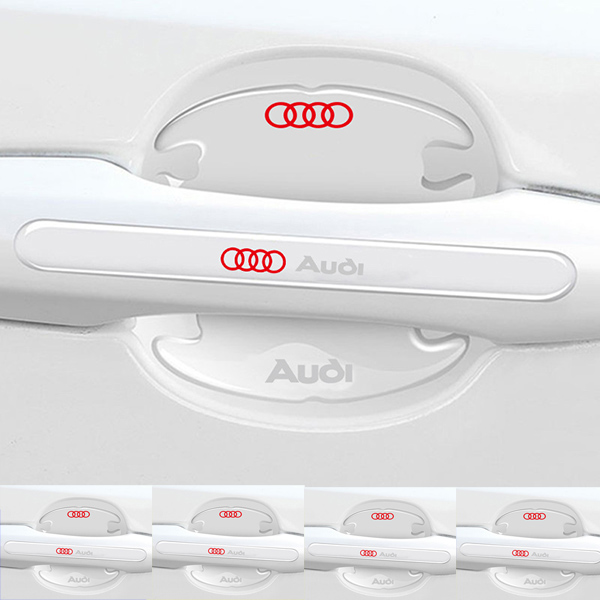 Chránič kľučky dverí z uhlíkových vlákien + protikolízny pásik (8 kusov / sada)